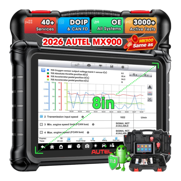 Autel Scanner MaxiCheck MX900, 2026 US Ver. of MK900 MK900BT, CAN FD & DoIP