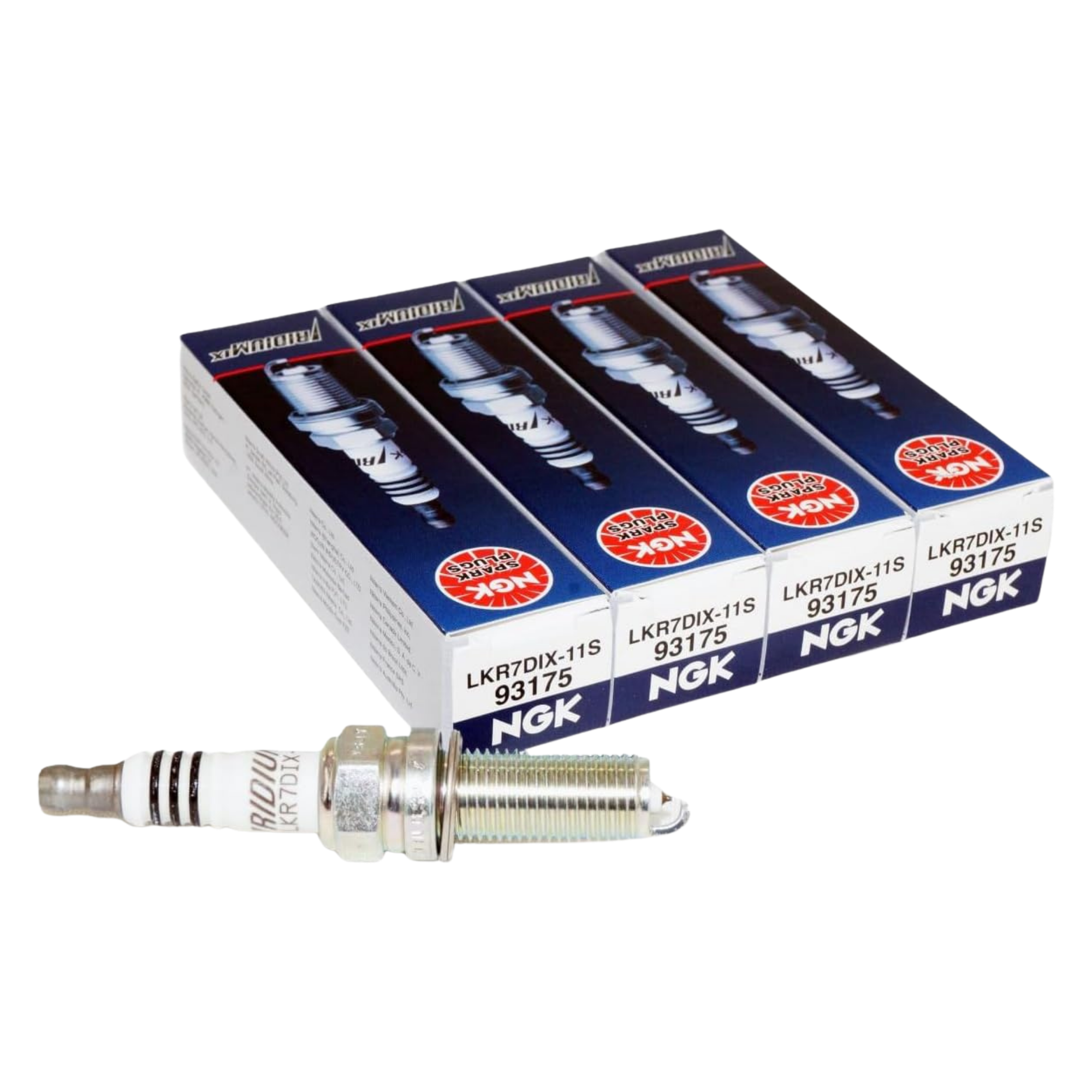NGK LKR7DIX-11S Iridium IX Spark Plug (93175 Iridium Ix), 4 Pack